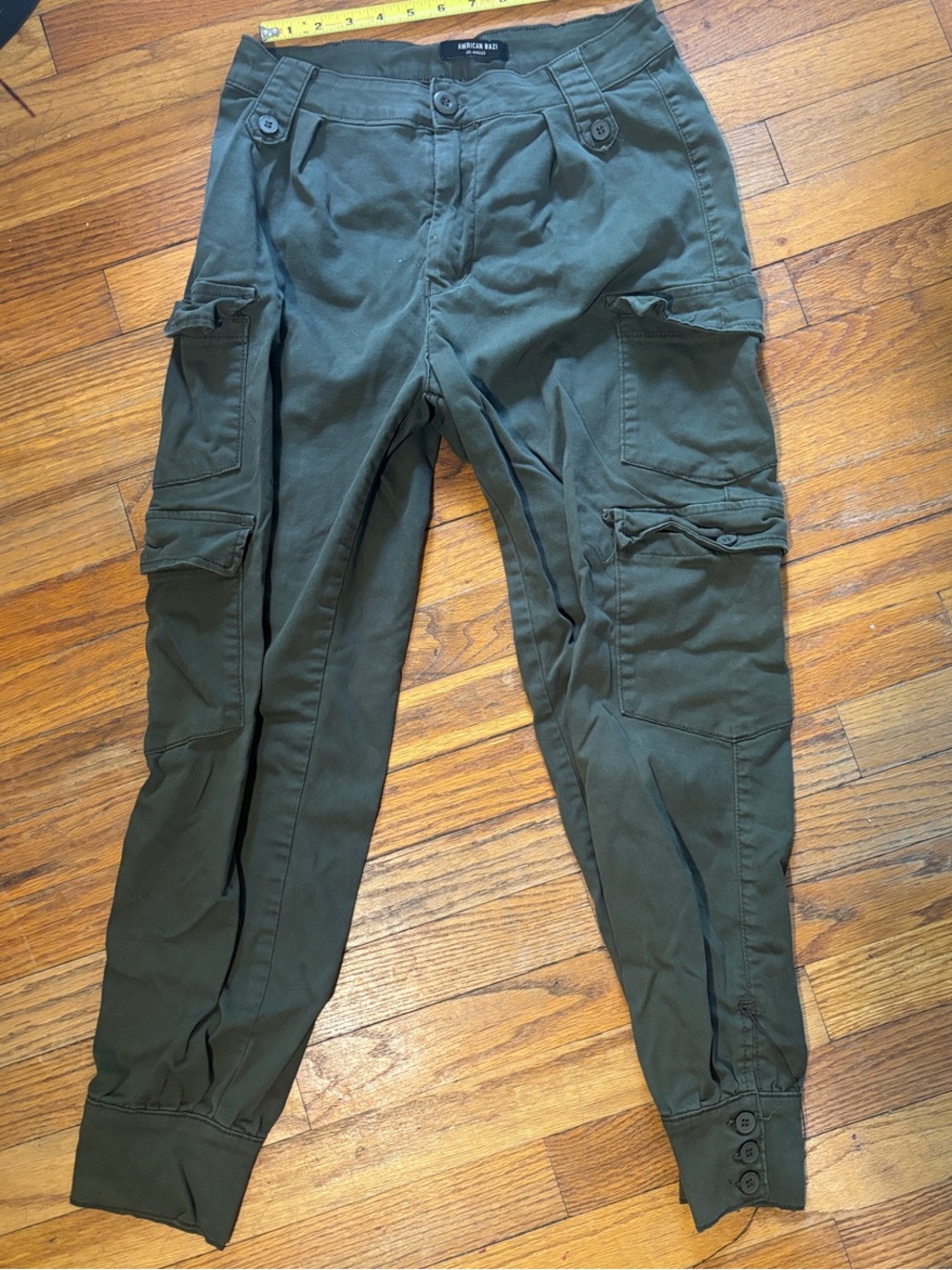 American Bazi Olive Green Cargo chino army Jogger Pants